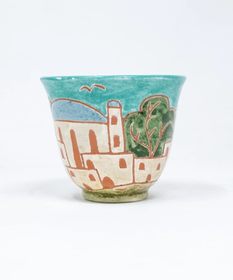 Painted Arabic Coffee Cup