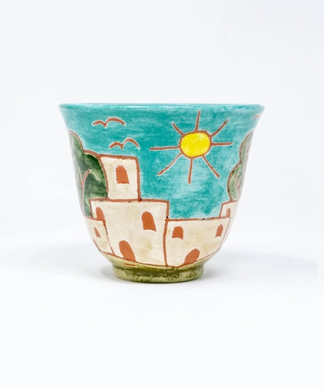 Painted Arabic Coffee Cup