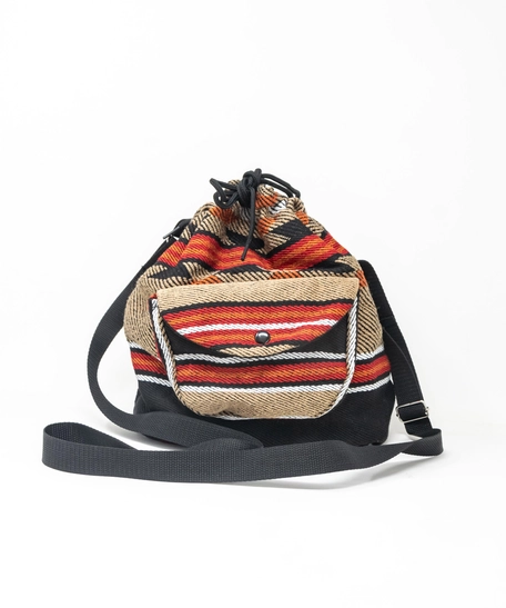 Bedouin Embroidered Backpack with External Pocket - Red