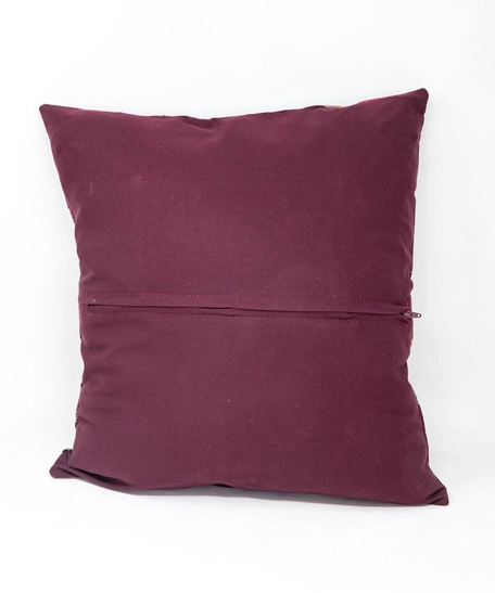 Embroidered Pillow Cover - Multiple Colors  - Purple