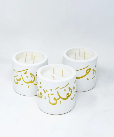 Set of Three Concrete Candles - Whole Set