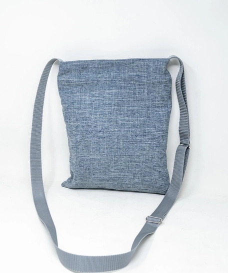 Rectangular Gray Cross Body Bag