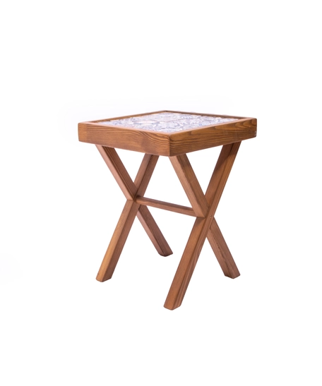 Wooden Ceramic Side Table
