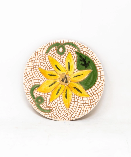 Plant Container with a Plate - Different Designs - Floral