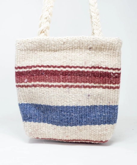 Medium Canvas Fabric Tote Bag - Multiple Colors - Red-Blue-Green