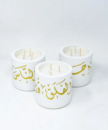 Two Concrete Candles Set