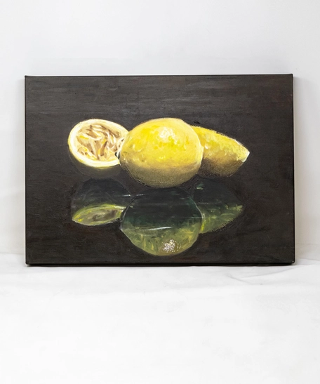 Canvas Wall Painting -Still life- Three Lemons