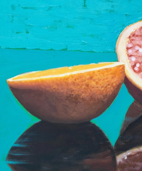Canvas Wall Painting - Still Life - Orange and Grapefruit