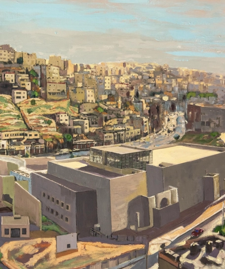 Panoramic Canvas Wall Painting - Amman City