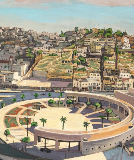 Panoramic Canvas Wall Painting - Amman City