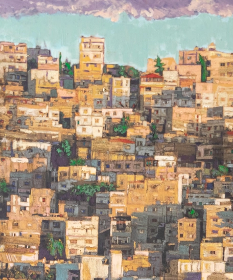 Canvas Wall Painting - Amman City Sunset