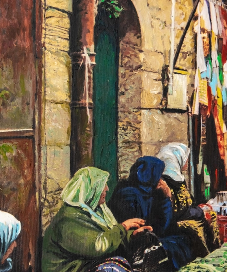 Canvas Wall Painting - Old Market in Jerusalem