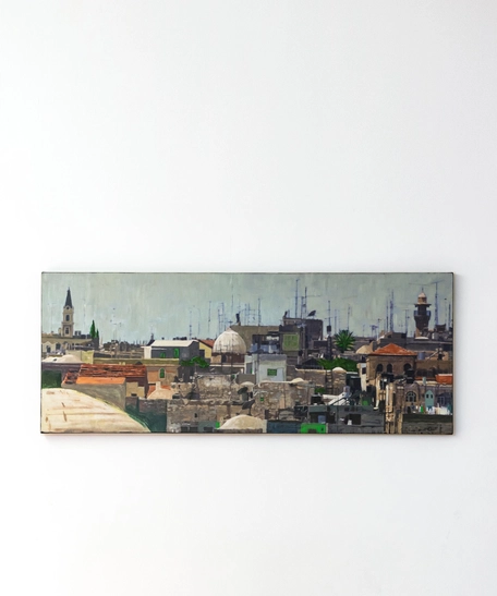 Panorama Canvas Wall Painting - Jerusalem Old City in Natural Colors