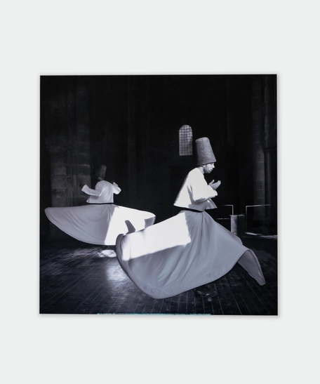 Whirling Dervish Canvas in Black and White