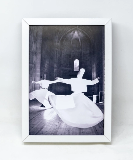Two Whirling Dervishes Black and White Photography - Without Frame