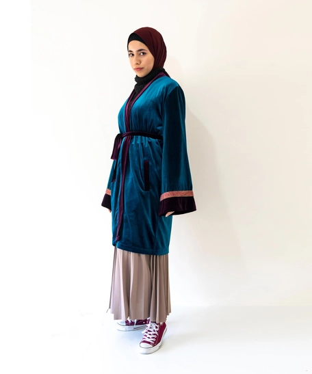 Velvet Jacket With Bedouin Embroidery