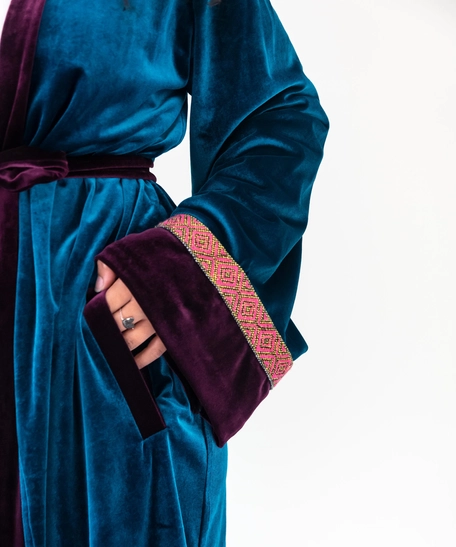 Velvet Jacket With Bedouin Embroidery