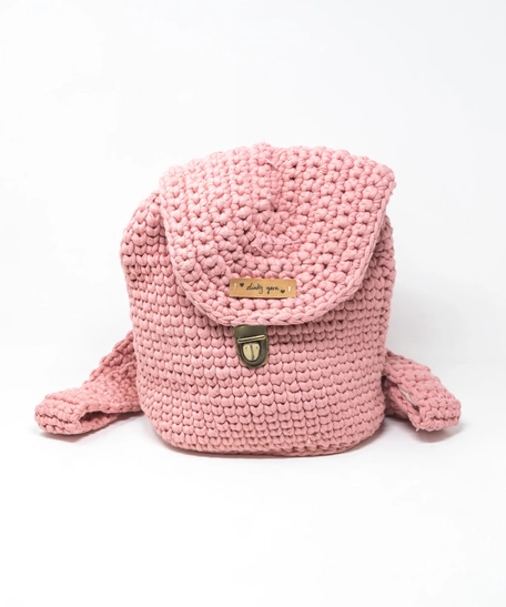 Small Knitted Pink Backpack