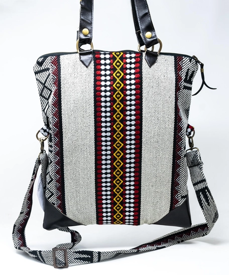 Tribal Tote Bag - Multicolors - Grey