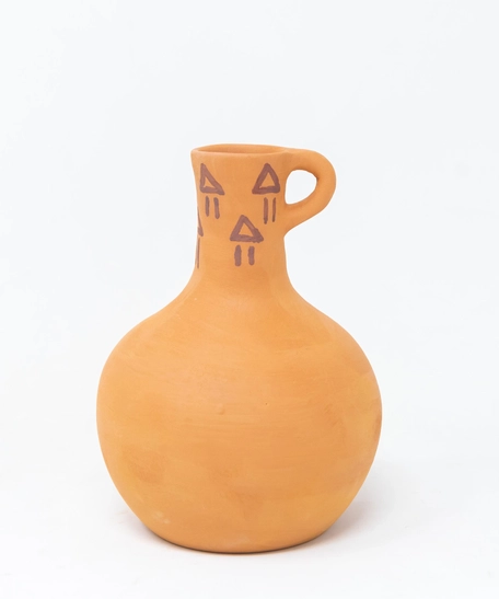 Nabataean Pottery Jar - Pyramid Motifs