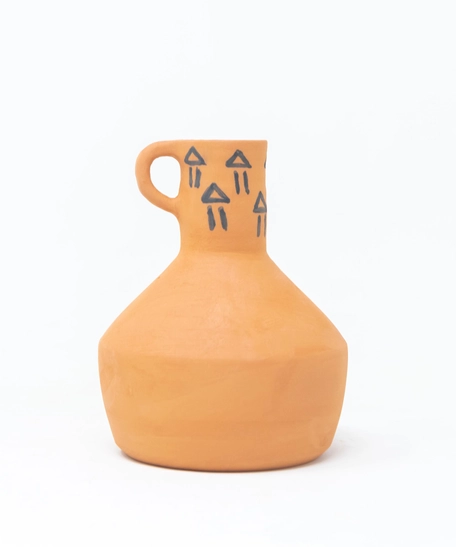 Nabataean Pottery Jar - Pyramid Motifs