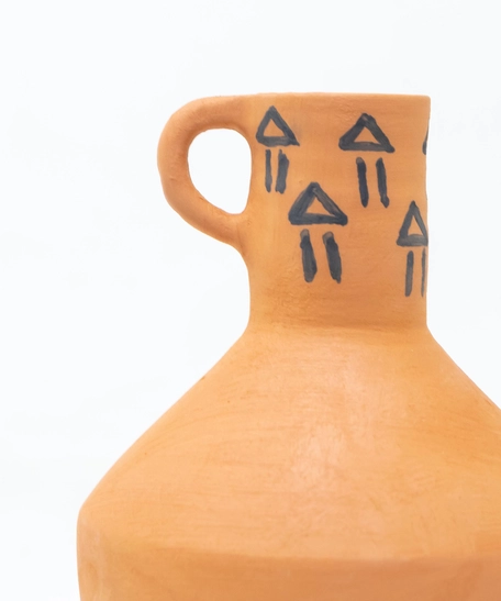 Nabataean Pottery Jar - Pyramid Motifs