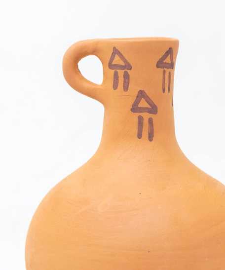 Nabataean Pottery Jar - Pyramid Motifs