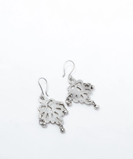 Silver Grape Earring