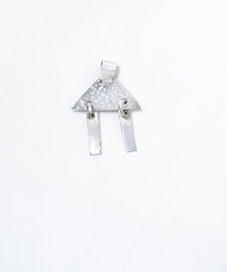 Silver Abstract Petra Charm