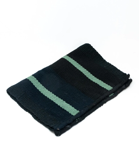 Black Woolen Laptop Cover - Light Green