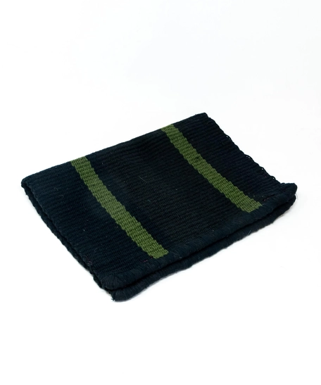 Black Woolen Laptop Cover - Light Green