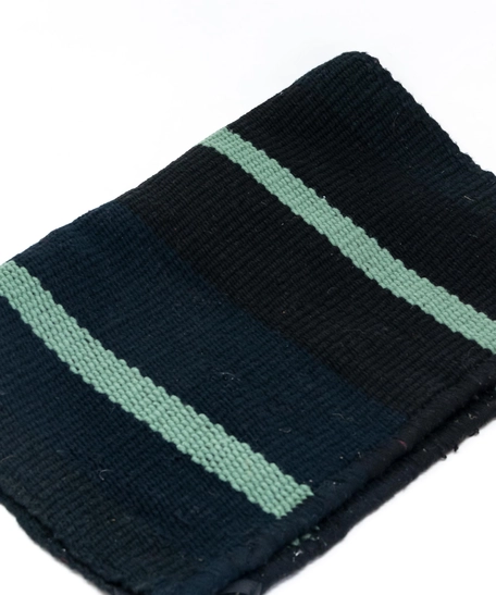 Black Woolen Laptop Cover - Light Green