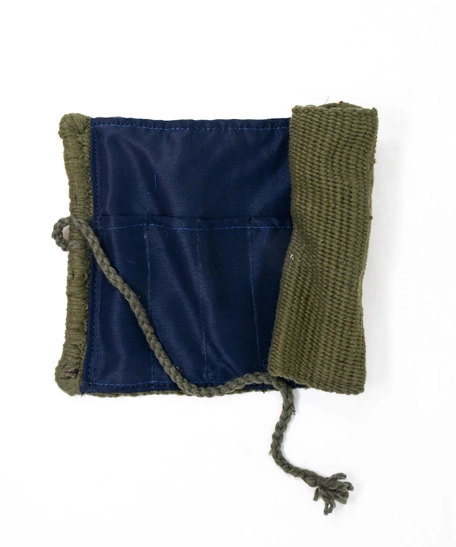 Woolen Roll Up Pouch Organizer - Teal