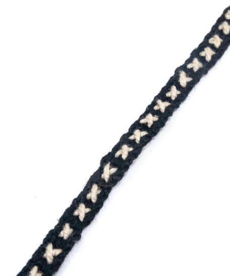 Woolen Embroidery Bracelet - Black