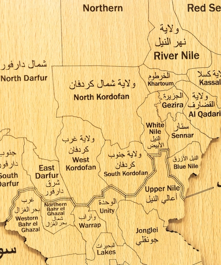 Wooden Wall Decor - Sudan Map