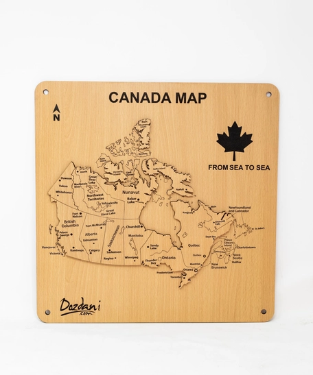 Wooden Wall Decor - Canada Map
