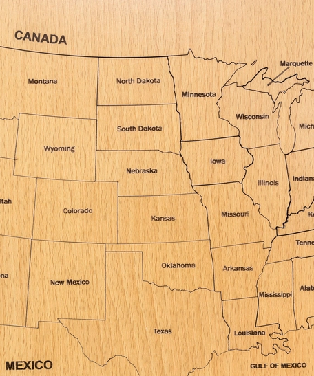 بزل خشبي - خريطة أمريكا
