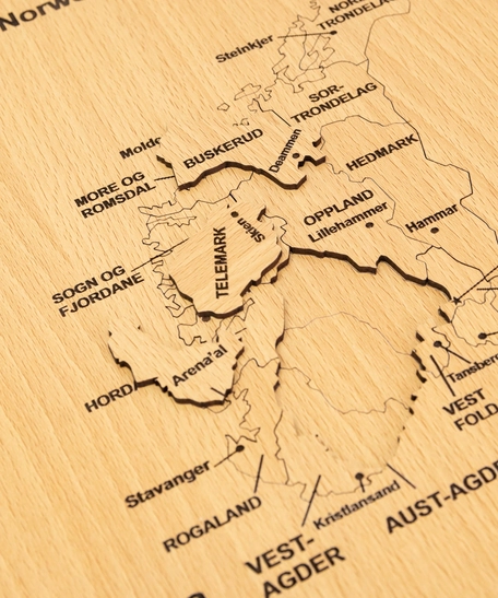 Wooden Puzzle - Norway Map