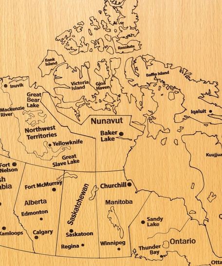 Wooden Puzzle - Canada Map