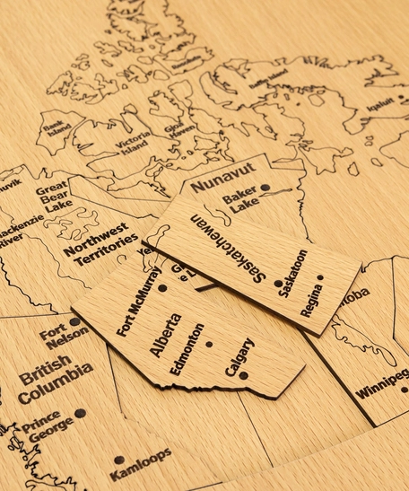 Wooden Puzzle - Canada Map