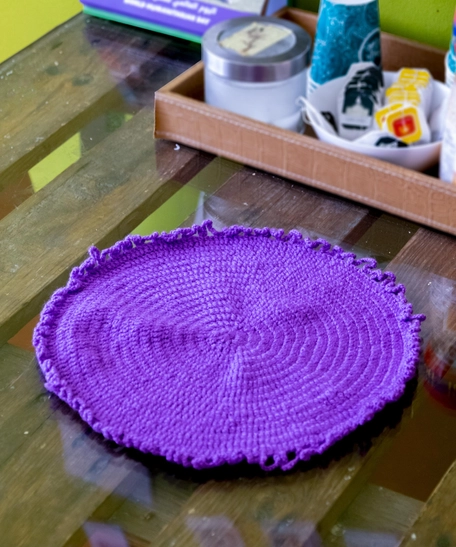 Crochet Placemats - Purple