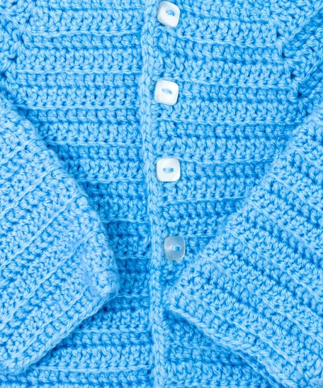 Blue Crocheted Children's Jacket