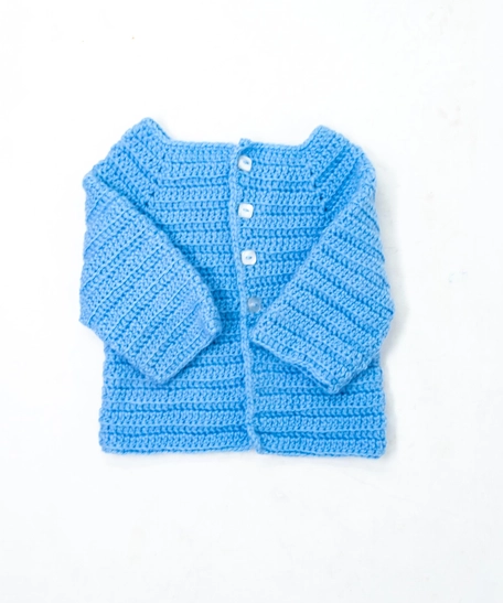 Blue Crocheted Children's Jacket