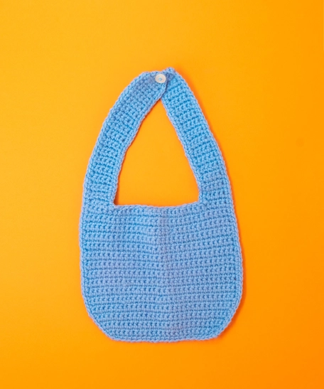 Crochet Baby Bib - Blue