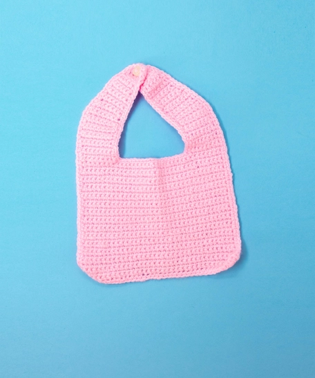 Crochet Baby Bib - Blue