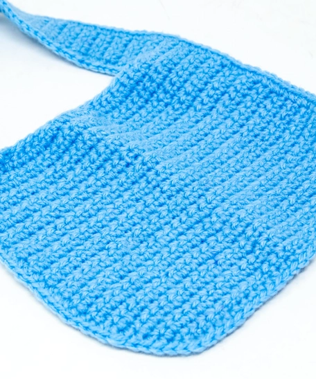 Crochet Baby Bib - Blue