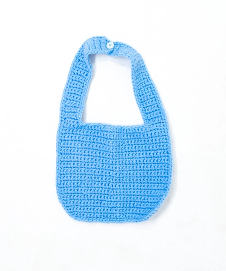 Crochet Baby Bib - Blue