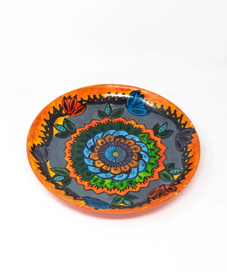 Hand-Painted Ceramic Plate - Large Size