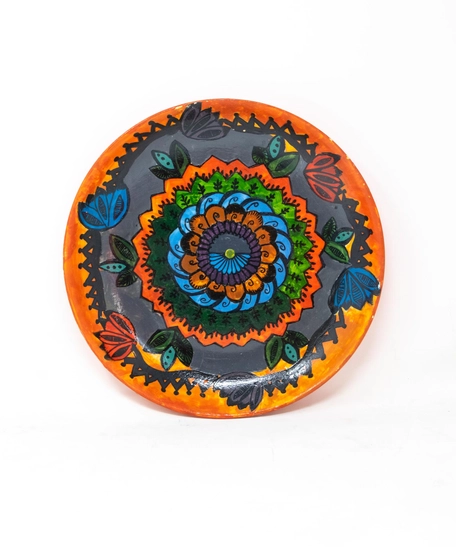 Hand-Painted Ceramic Plate - Large Size