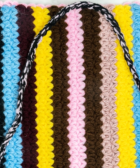 Crochet Shoulder Bag - Multicolor